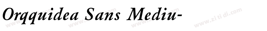 Orqquidea Sans Mediu字体转换